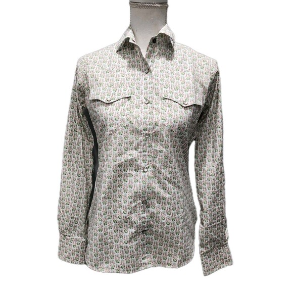 Ann Mashburn Floral Blouse Shirt Button-Down Small - Picture 1 of 11